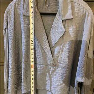 Anthropologie Gray Textured Top